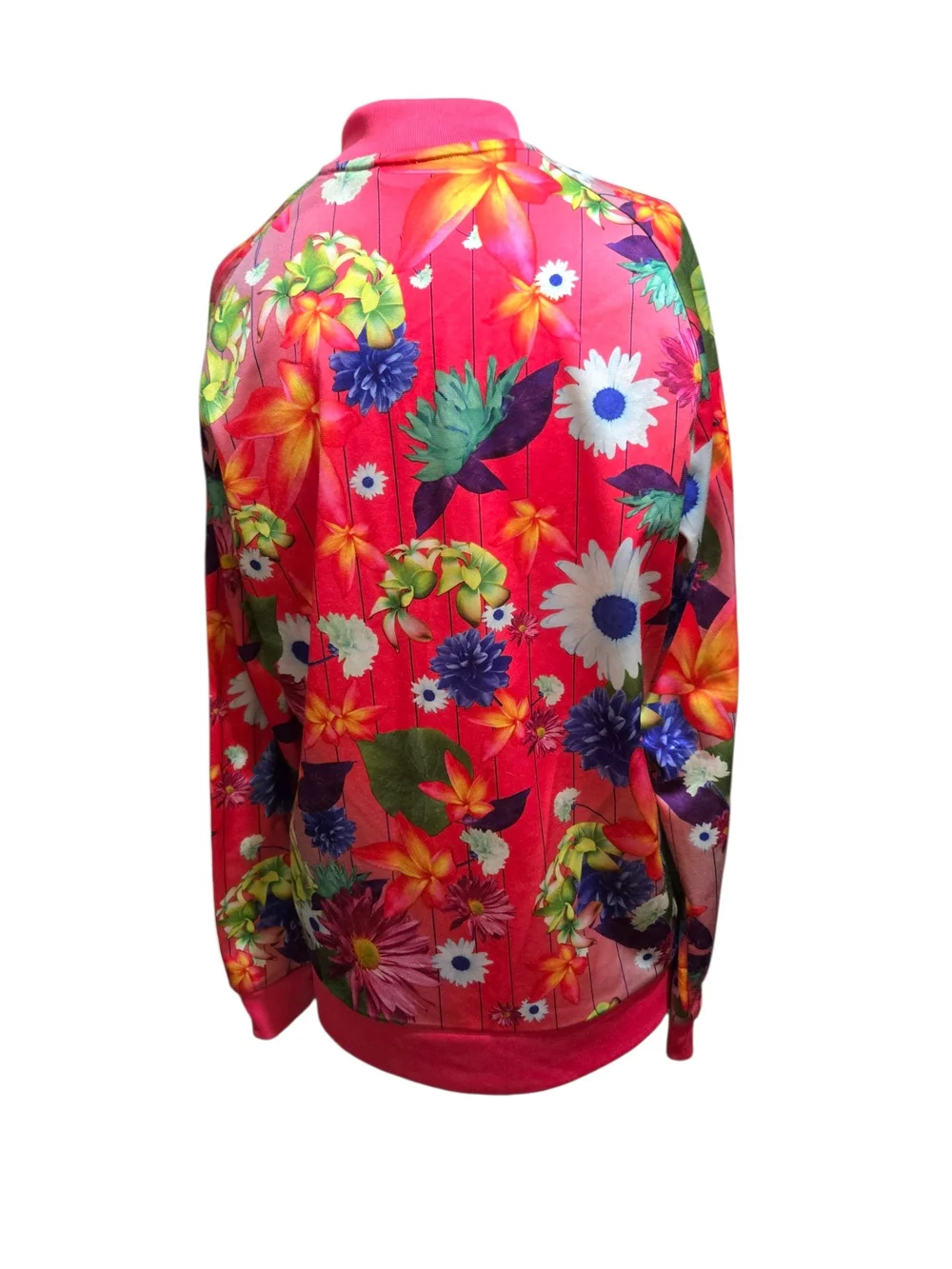 adidas Originals Floral Firebird Track Jacket Pink Full Zip Youth XL 14-15Y